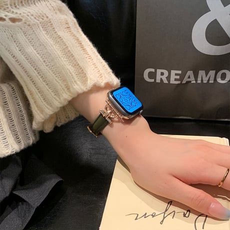 【N135】アップル ウォッチ バンド 革 エレガント apple watch バンド 女性 細め