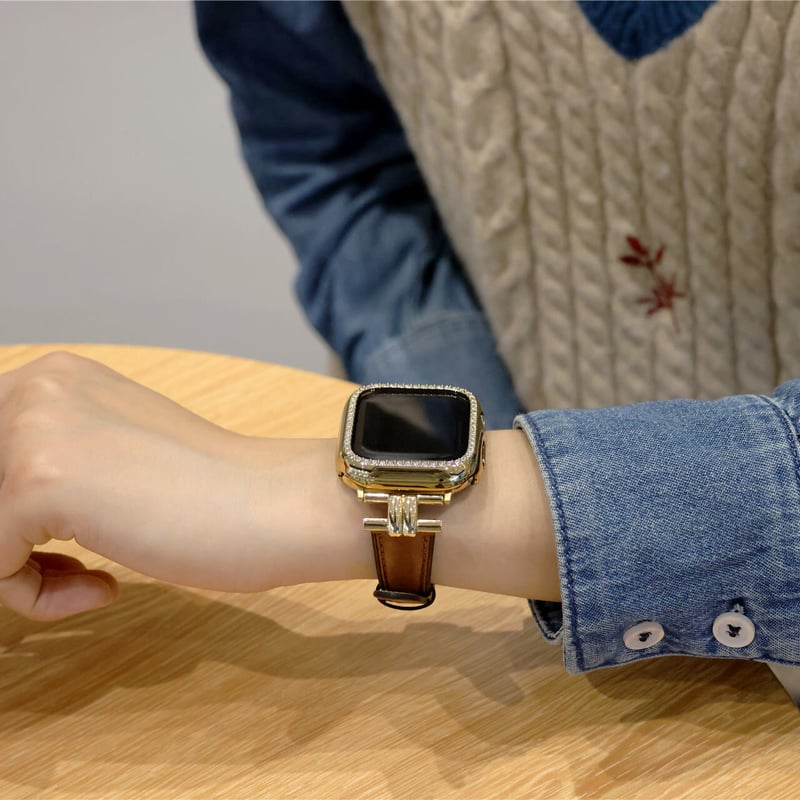 N364】「ケース付き」apple watch レザー バンド おしゃれ 女性 N364】「ケース付き」apple watch レザー バンド おしゃれ 女性