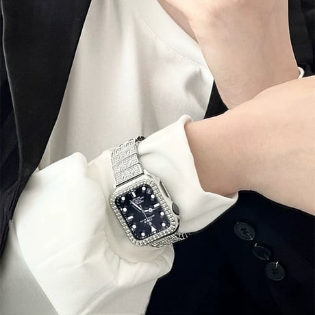 【N675】アップル ウォッチ バンド キラキラ ストーン apple watch バンド ケース「 apple watchケースプレゼント！」