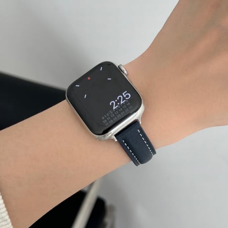 【N641】ボタン式 アップル ウォッチ レザー バンド apple watch バンド 細め