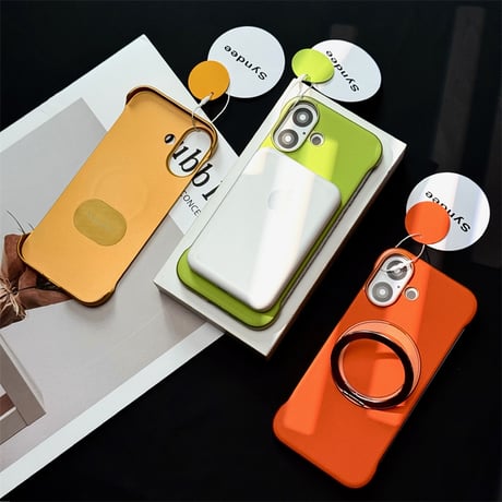 【N770】iphoneケース フチなし Galaxy S25 MagSafe ケース スタンド
