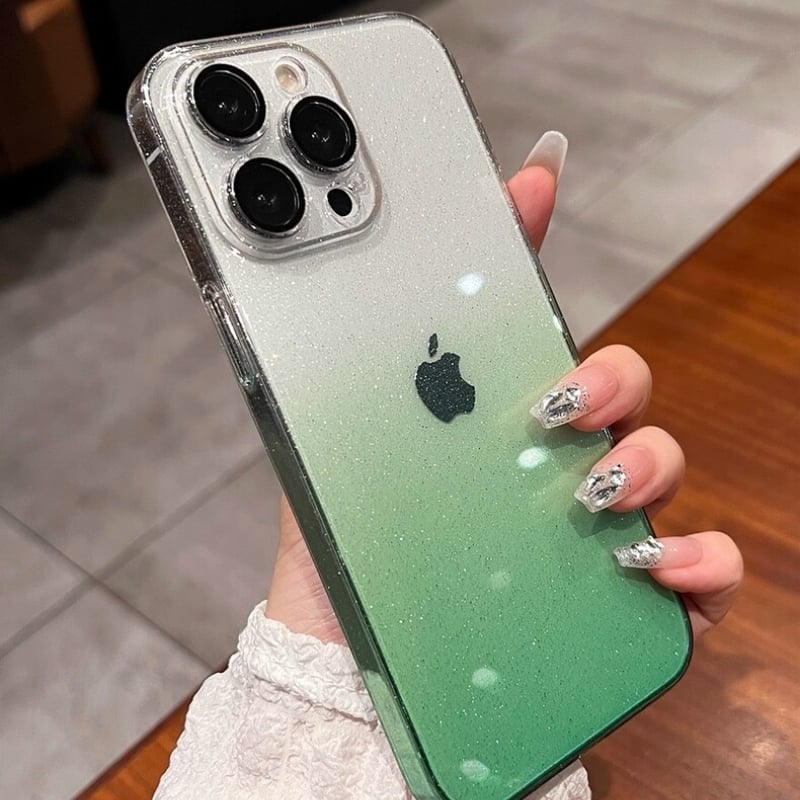 N483】キラキラ iphone15/14 ケース グラデーション iphone ケース ク