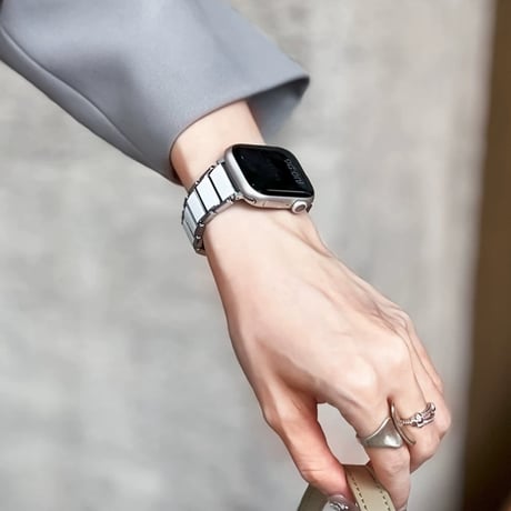 【N790】アップル ウォッチ バンド ステンレス&樹脂 apple watch ベルト おしゃれ