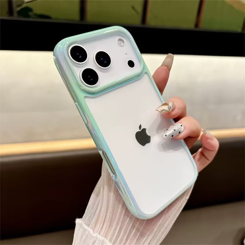 N025】iphone17/16proケース クリア ふちだけ色 iPhone15 iPho