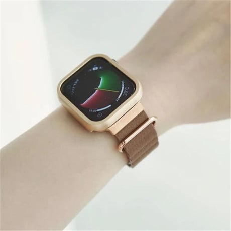 【N341】「apple watchケース付き」apple watch バンド マグネット アップル ウォッチ バンド ベージュ/グレー/白 2点set