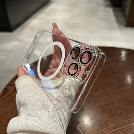 【N172】黄ばまないクリアケース iphone17/16pro ケース magsafe