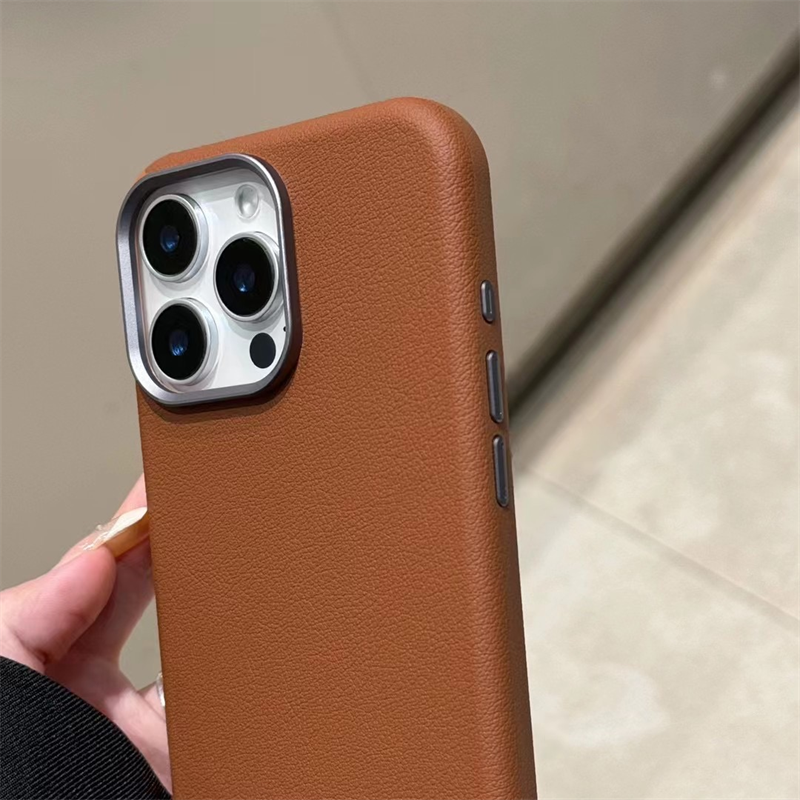 N052】iphone17/17air/16/15 レザー ケース ケース グレー iPho