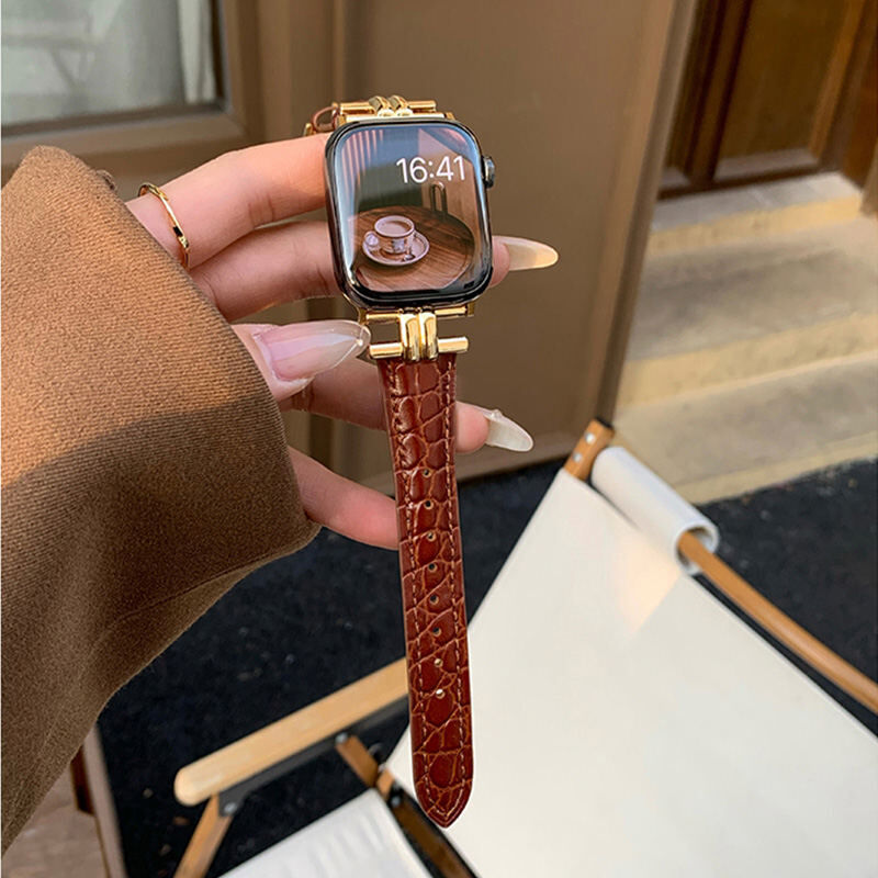N385】クロコ型押し アップル ウォッチ レザー バンド おしゃれ apple watch N385】クロコ型押し アップル ウォッチ レザー バンド おしゃれ apple watch