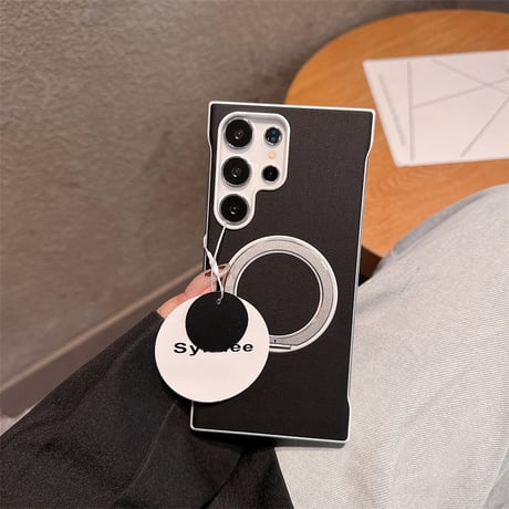 【N770】iphoneケース フチなし Galaxy S25 MagSafe ケース スタンド