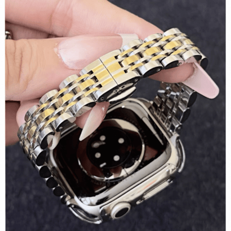 【N687】アップル ウォッチ バンド ステンレス 人気 女性 apple watch se/10 バンド おすすめ「 apple watchケース付き」