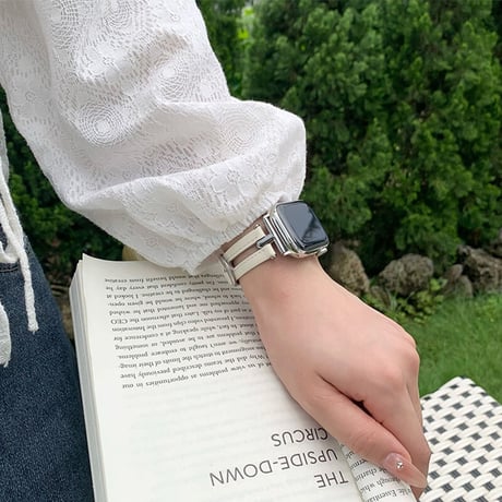 【N177】夏でも涼しいApple Watchバンド 革 蒸れない applewatch バンド おしゃれ