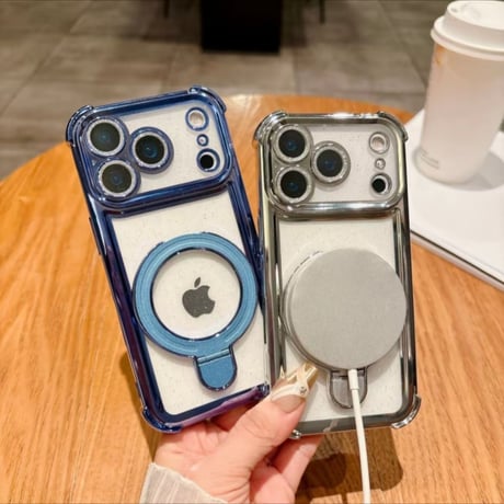 【N751】iphone17 ケース 衝撃 に 強い かわいい スタンド magsafe 対応 クリア ケース おしゃれ