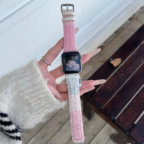 【N771】アップル ウォッチ 11 バンド ツイード 可愛い apple watch バンド レディース