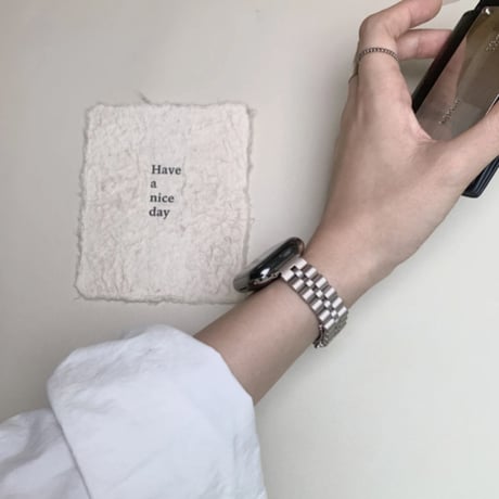 【N587】韓国の人気ブロガー愛用アップル ウォッチ  シリーズ 10/11 バンド ステンレス apple watch バンド レディース