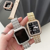 【N675】アップル ウォッチ バンド キラキラ ストーン apple watch バンド ケース「 apple watchケースプレゼント！」