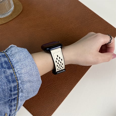 【N593】apple watchバンド 蒸れない 通気 性 アップル ウォッチ バンド マグネット「男女兼用」