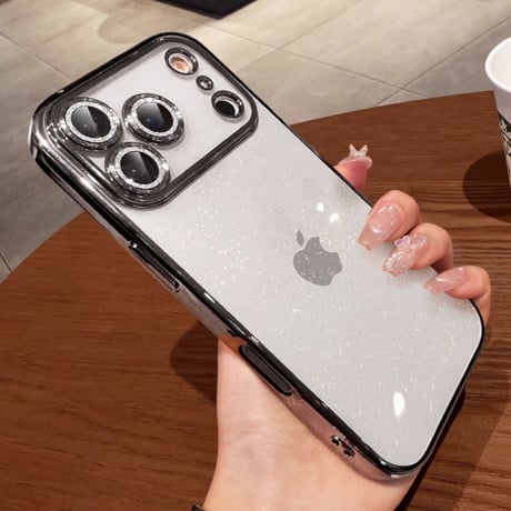 【N419】iPhoneケース かわいい iPhone17/17pro ケース おしゃれ キラキラ カメラカバー ソフトケース
