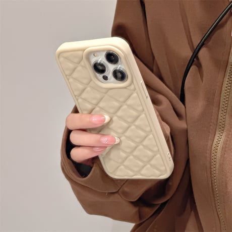 【N299】スマホケース かわいい iphone ケース 韓国 型押しラインiphone16 ケース オフホワイト iphone15/14ケース 保護
