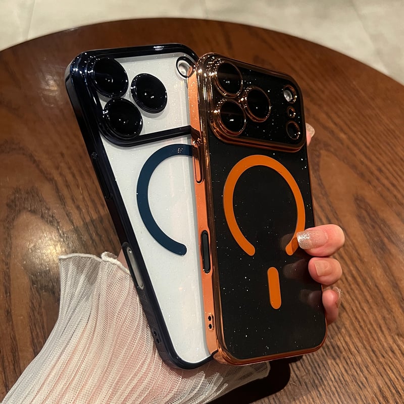 N519】magsafe対応 iphone17/17pro ケース キラキラ iphone