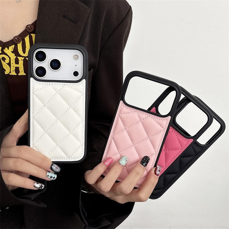 N343】iphone17/17pro ケース キルティング iphone ケース かわいい