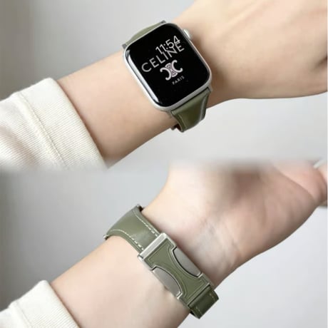 【N642】アップル ウォッチ series 10 バンド マグネット apple watch 革 バンド 女性 人気
