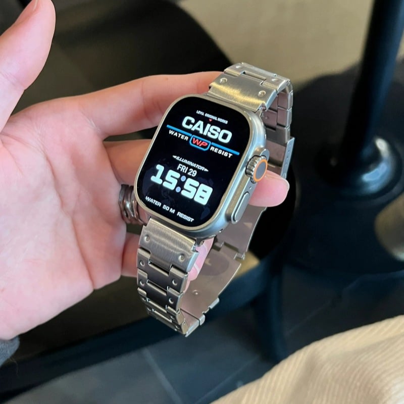 Applewatch series5 バンド込み N535】アップル ウォッチ バンド メンズ ステンレス apple watch