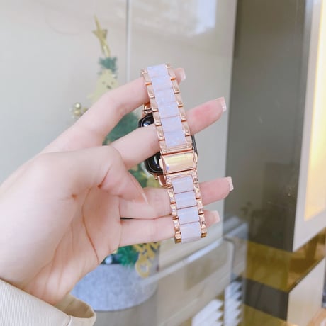 【N466】樹脂 × ステンレスアップルウォッチバンド applewatch バンド かわいい