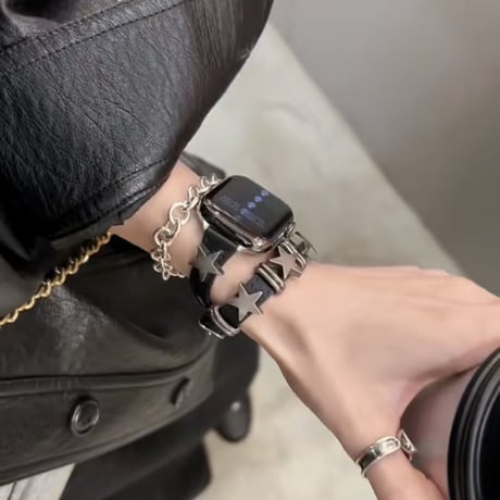 【N303】二 重 アップルウォッチ series10/9/8/Ultra 2/se対応バンド  Apple Watch バンド かっこいい