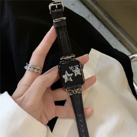 【N455】アップルウォッチ バンド デニム applewatch バンド かわいい