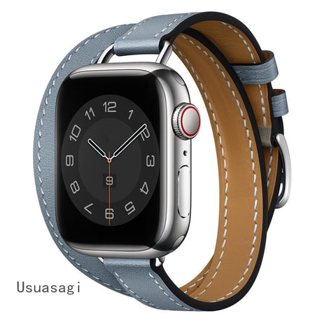 【N229】apple watch 二重巻バンド アップルウォッチseries8 7 SE 6対応本革ベルト 38mm 40mm 41mm