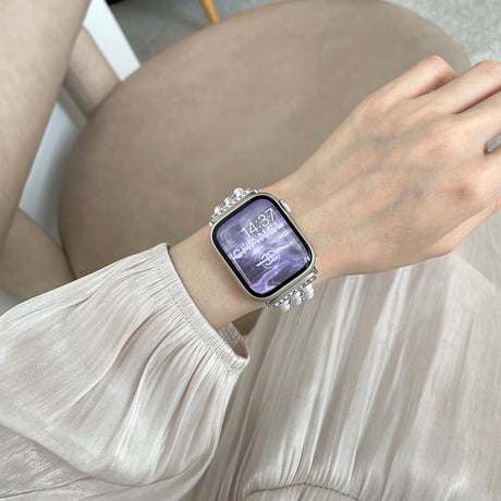 【N291】「バンパーケース付き」アップル ウォッチ バンド ブレスレット apple watch バンド 女性 かわいい set