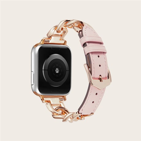 【N431】アップル ウォッチ series 10 バンド 革 おしゃれ apple watch バンド チェーン 蒸れない