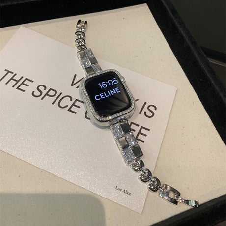 【N605】apple watch バンド キラキラ アップル ウォッチ ブレスレット「バンド＆ケース2点セット」