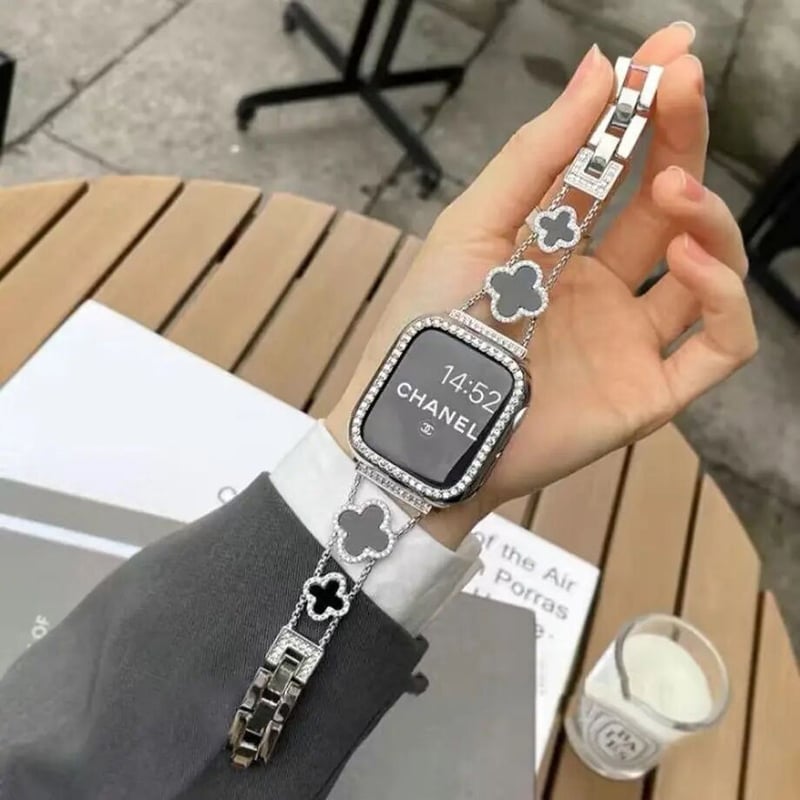 N127】「apple watchカバー付き」幸せの四葉のクローバー N127】「apple watchカバー付き」幸せの四葉のクローバー