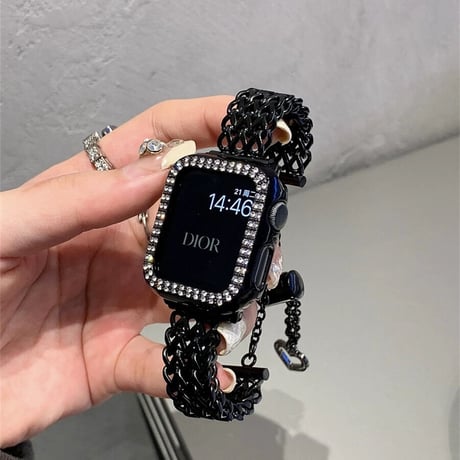 【N241】「バンド+ケース2点Set」apple watch ブレスレット アップル ウォッチ バンド 蒸れ ない