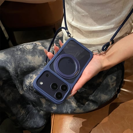 【N636】高品質 iphone17/16pro ショルダー ケース iphone ケース マグセーフ/スタンド