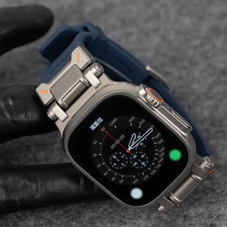 【N511】【ステンレス+シリコン】apple watch バンド メンズ 高級 アップル ウォッチ バンド アウトドア