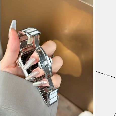 【N790】アップル ウォッチ バンド ステンレス&樹脂 apple watch ベルト おしゃれ
