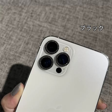 【N124】iPhone17/17pro レンズ保護リングフィルム キラキラ iPhone16/15/14レンズカバー かわいい