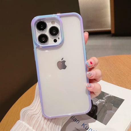 【N025】iphone17/16proケース クリア ふちだけ色 iPhone15 iPhone14ケース フチあり 透明 頑丈