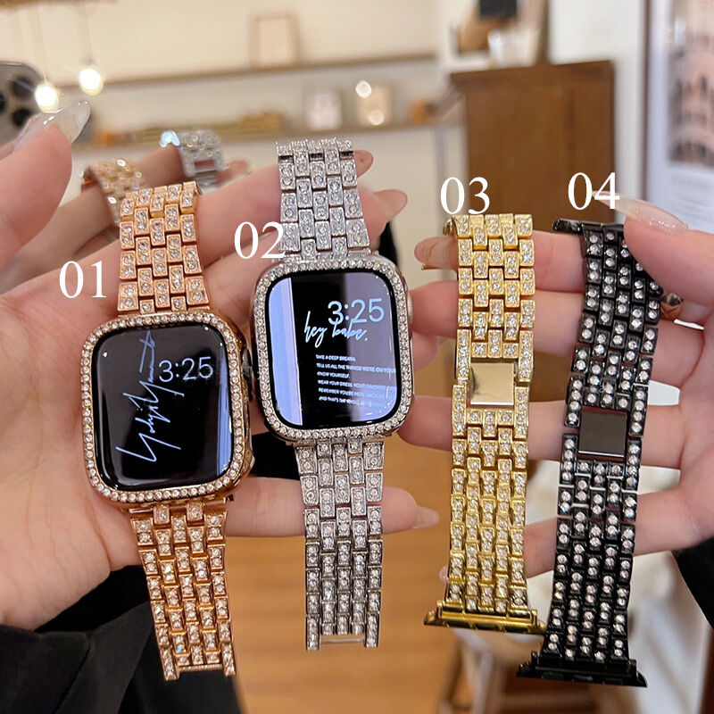 【N231】Apple Watch ゴールド バンド 女性 アップルウォッチ7 se バンド かわいい