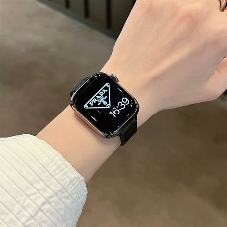 【N653】アップル ウォッチ マグネット バンド apple watch バンド 革+シリコン 細め