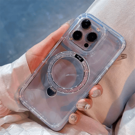 【N708】iphone ケース 透明 可愛い iPhone17/17pro/16pro クリアケース 女子 人気 マグスタンド付き