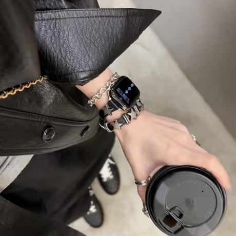 【N303】二 重 アップルウォッチ series10/9/8/Ultra 2/se対応バンド  Apple Watch バンド かっこいい