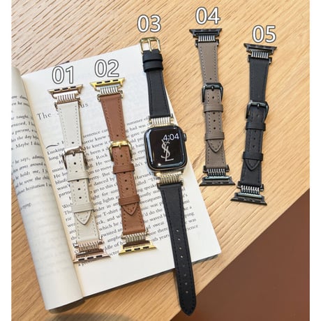 【N357】apple watch series 11 バンド 革 男女兼用 アップル ウォッチ バンド 韓国 黒 グレージュ