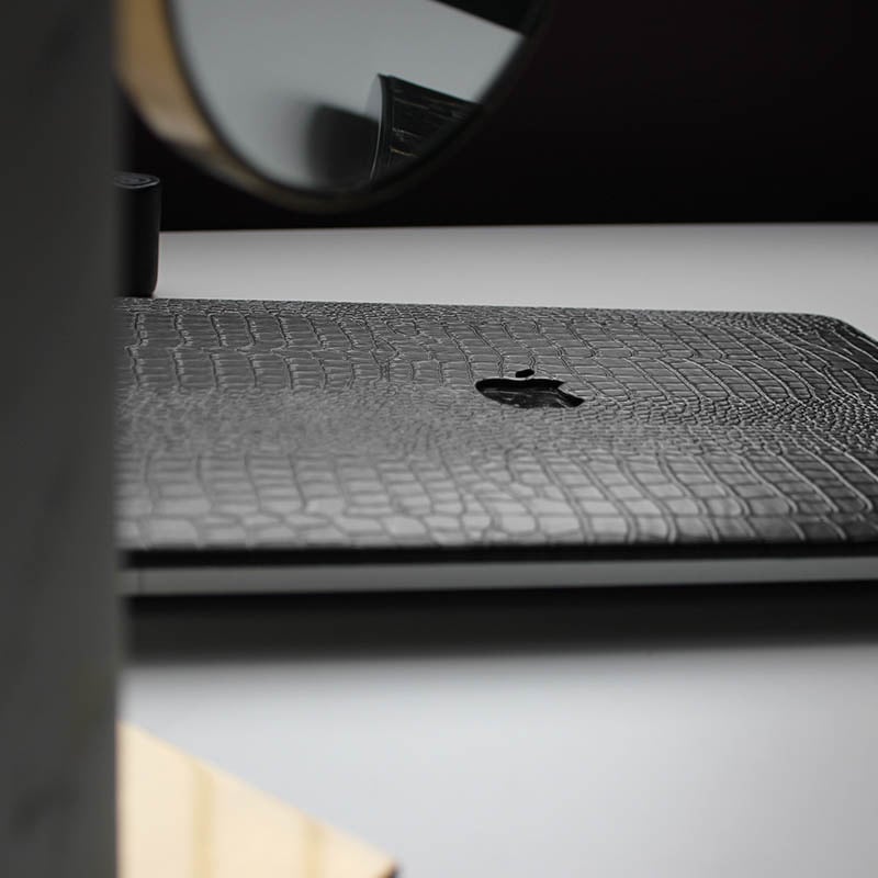 N538】mac book air ケース おしゃれ クロコダイル PUレザー