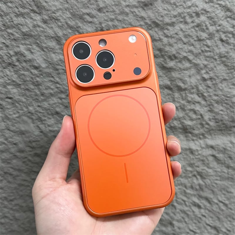 N744】高品質 iphone17pro オレンジ に 合う ケース マット・ガラス iph