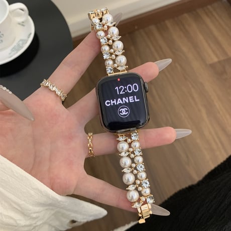 【N727】パール apple watch バンド キラキラ Series10 アップル ウォッチ バンド かわいい