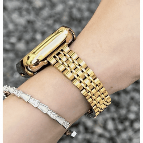 【N687】アップル ウォッチ バンド ステンレス 人気 女性 apple watch se/10 バンド おすすめ「 apple watchケース付き」