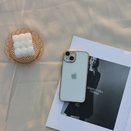 【N010】iPhone15/14proケース クリア iPhone14/14plusケース フチだけ色 おしゃれ